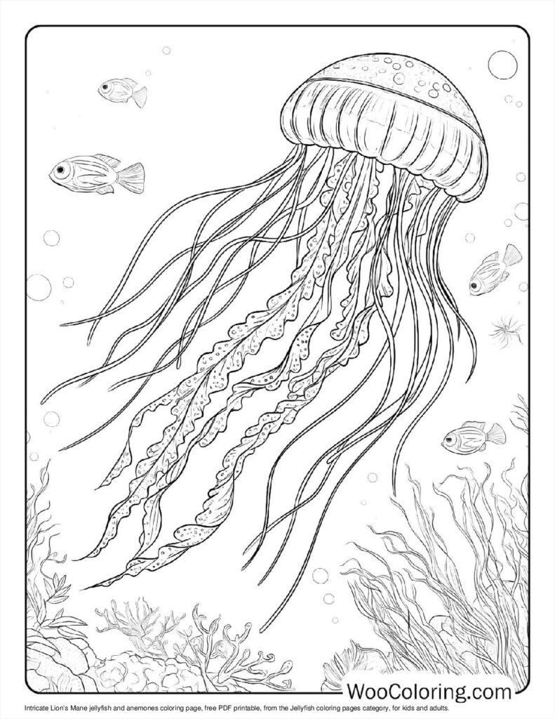100  Jellyfish coloring pages  Free PDF To Print  - 97