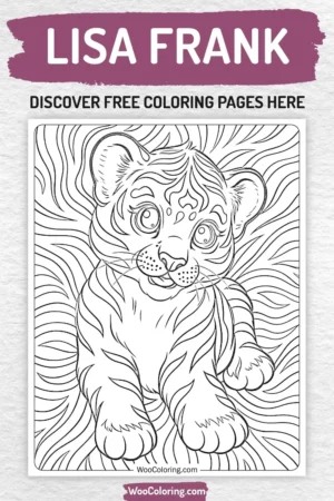 Lisa Frank coloring pages designs for kids