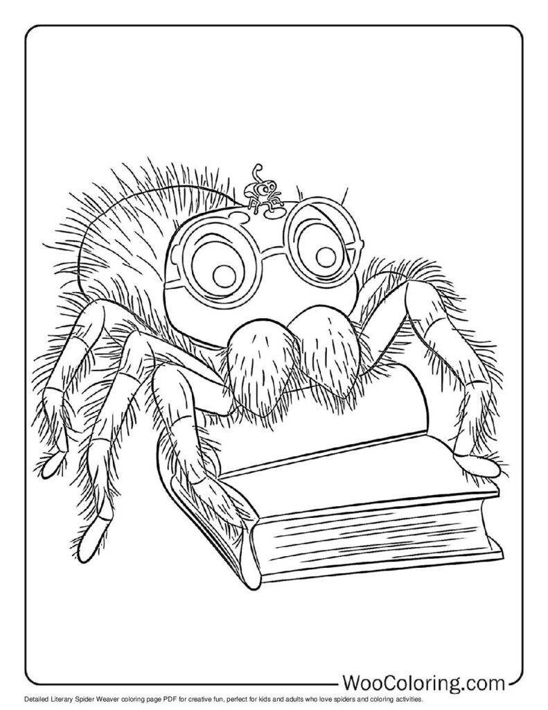 100  Spider coloring pages  Free PDF To Print  - 55