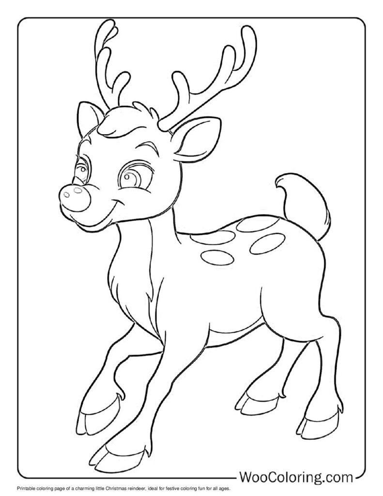 100  Reindeer coloring pages  Free PDF To Print  - 59