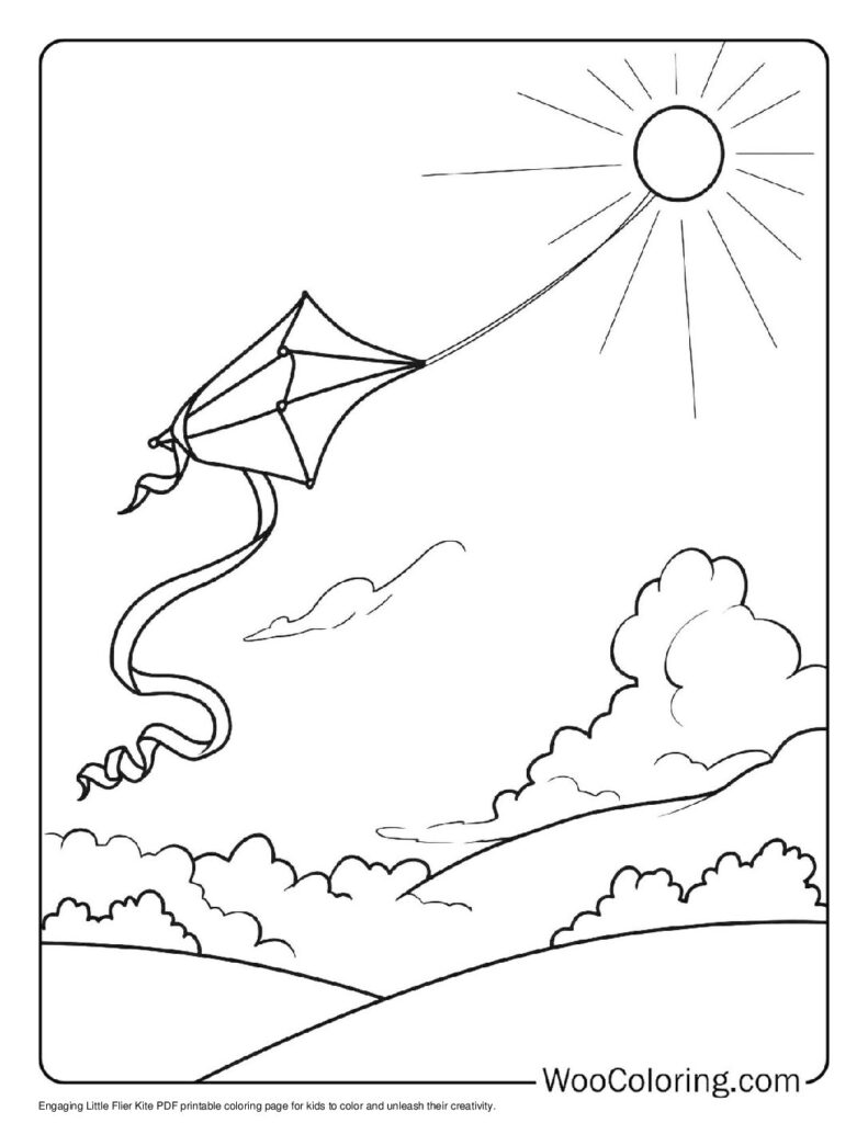 100  Kite coloring pages  Free PDF To Print  - 25