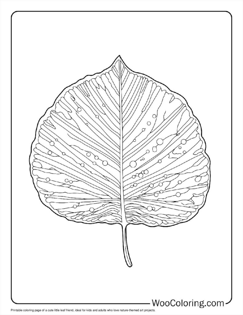 100  Leaf coloring pages  Free PDF To Print  - 93