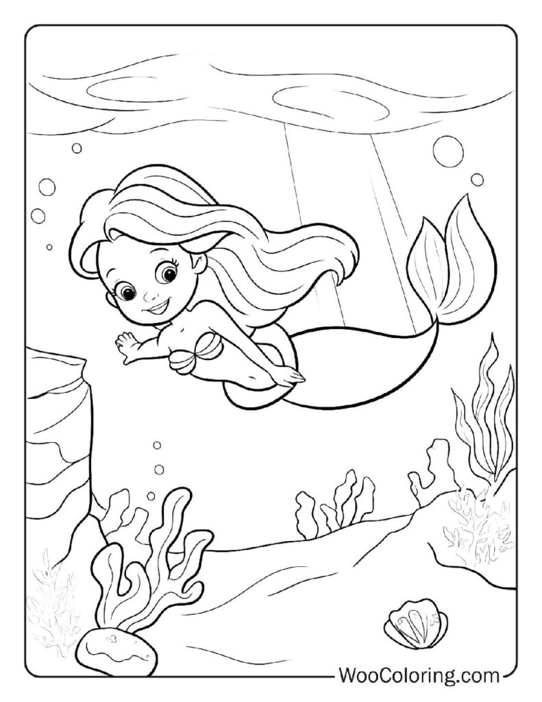 100  Mermaid coloring pages  Free PDF To Print  - 84