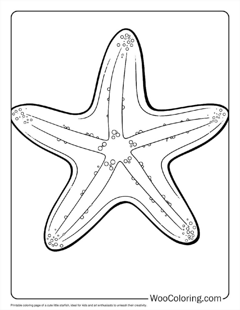 100  Starfish coloring pages  Free PDF To Print  - 7