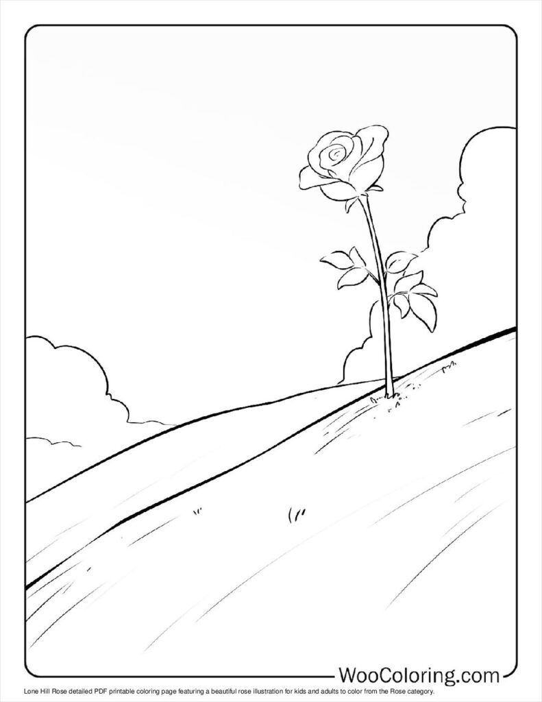 100  Rose coloring pages  Free PDF To Print  - 27