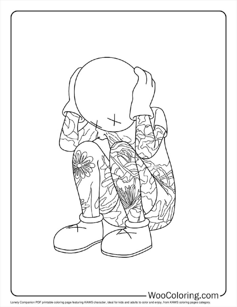 100  KAWS coloring pages  Free PDF To Print  - 36