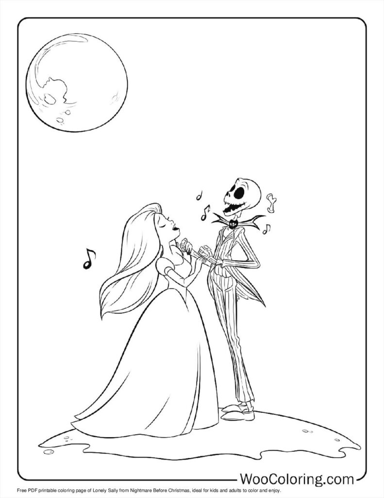 100  Nightmare Before Christmas coloring pages  Free PDF To Print  - 93