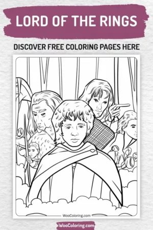 Lord Of The Rings coloring pages designs for kids