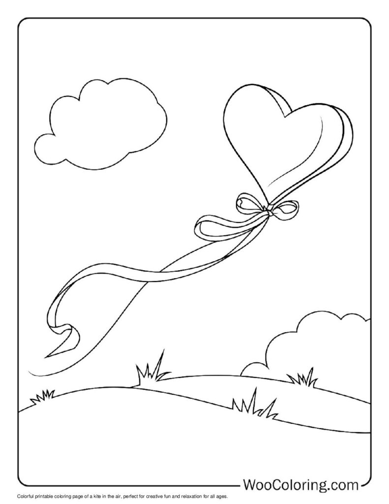 100  Kite coloring pages  Free PDF To Print  - 23