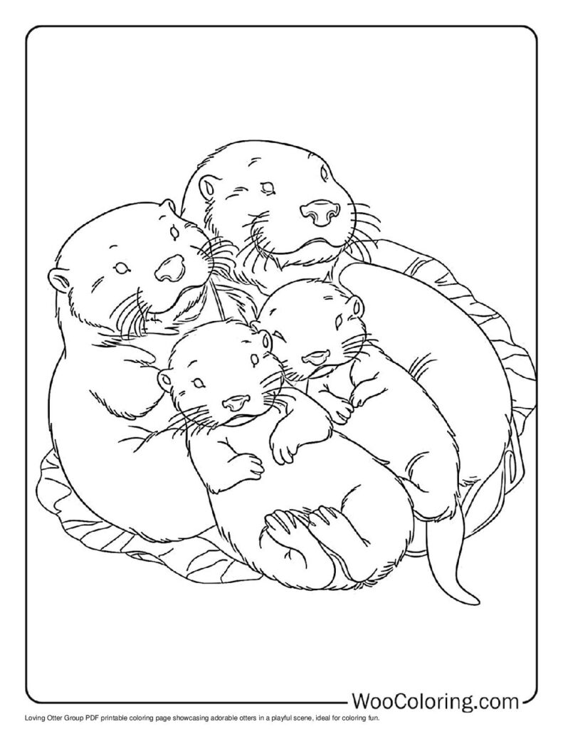 100  Otter coloring pages  Free PDF To Print  - 4