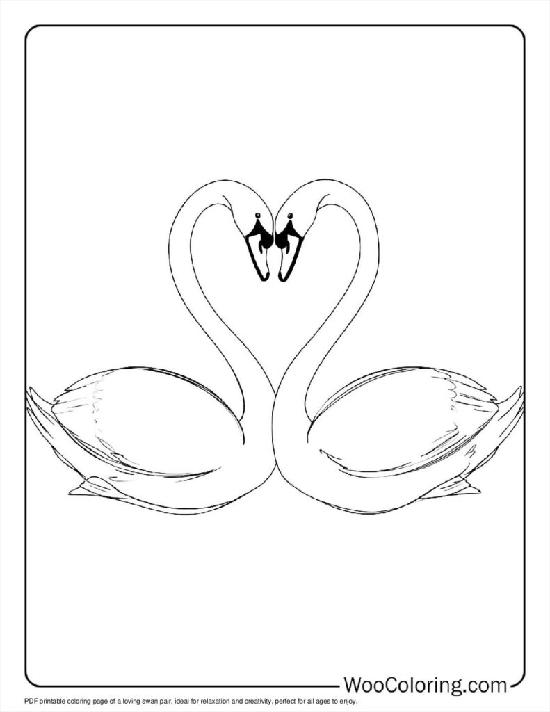 100  Swan coloring pages  Free PDF To Print  - 26