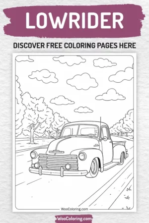 Lowrider coloring pages designs for kids