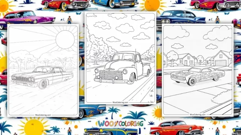 Lowrider Coloring Pages Design Image