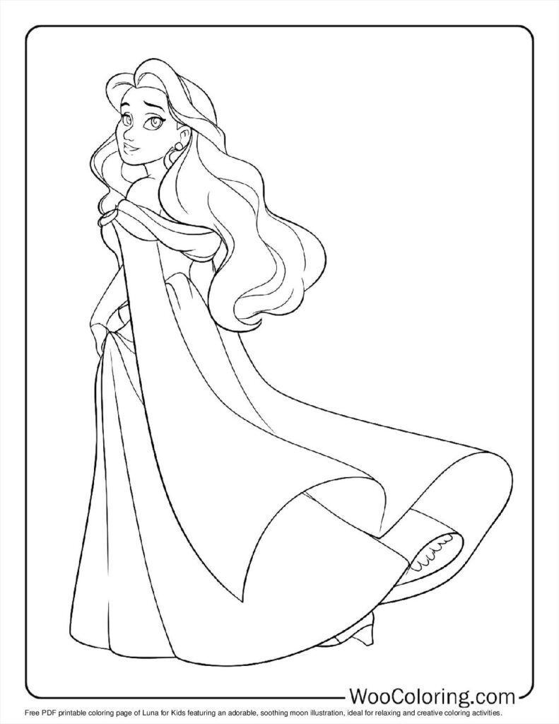 Luna for Kids Coloring Sheet