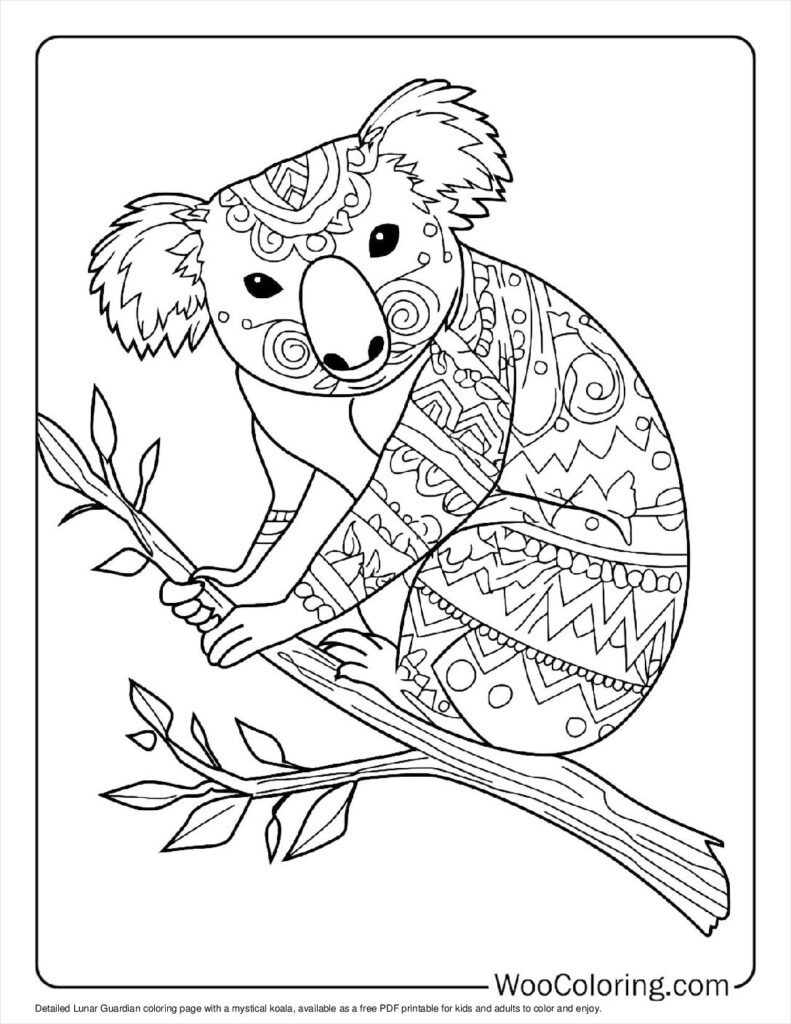 100  Koala coloring pages  Free PDF To Print  - 75