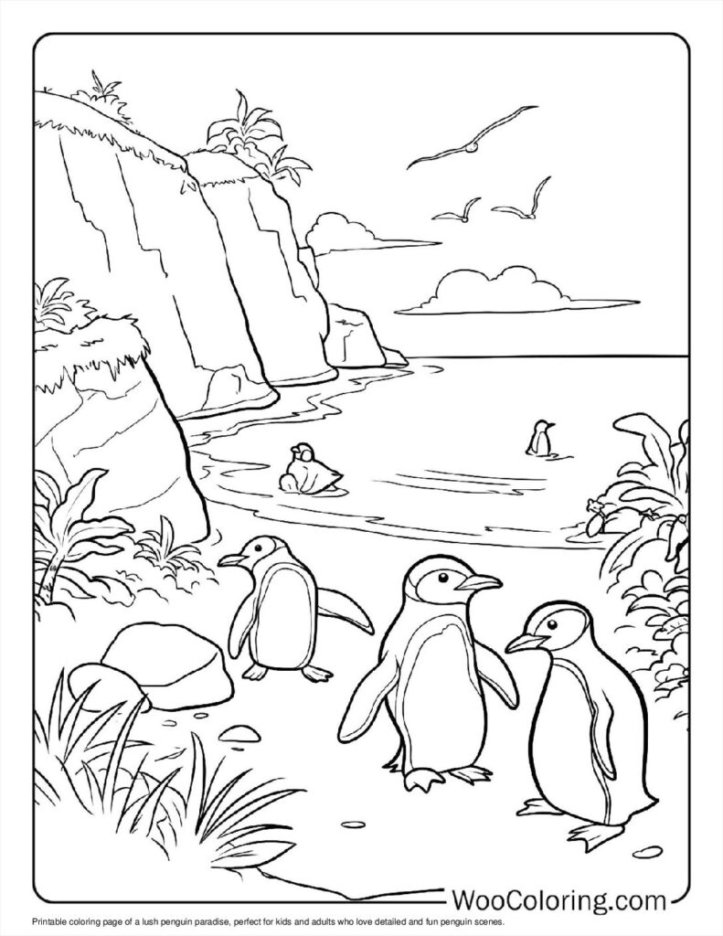 100  Penguin coloring pages  Free PDF To Print  - 47