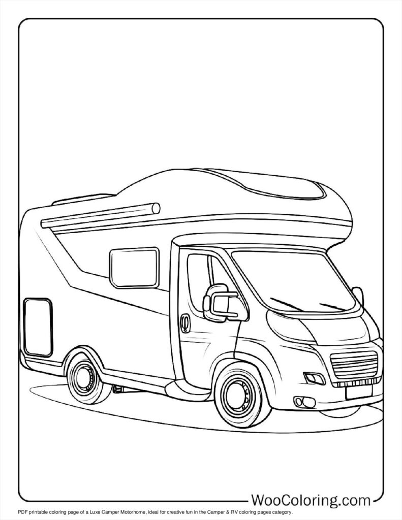 100  Camper   RV coloring pages  Free PDF To Print  - 79