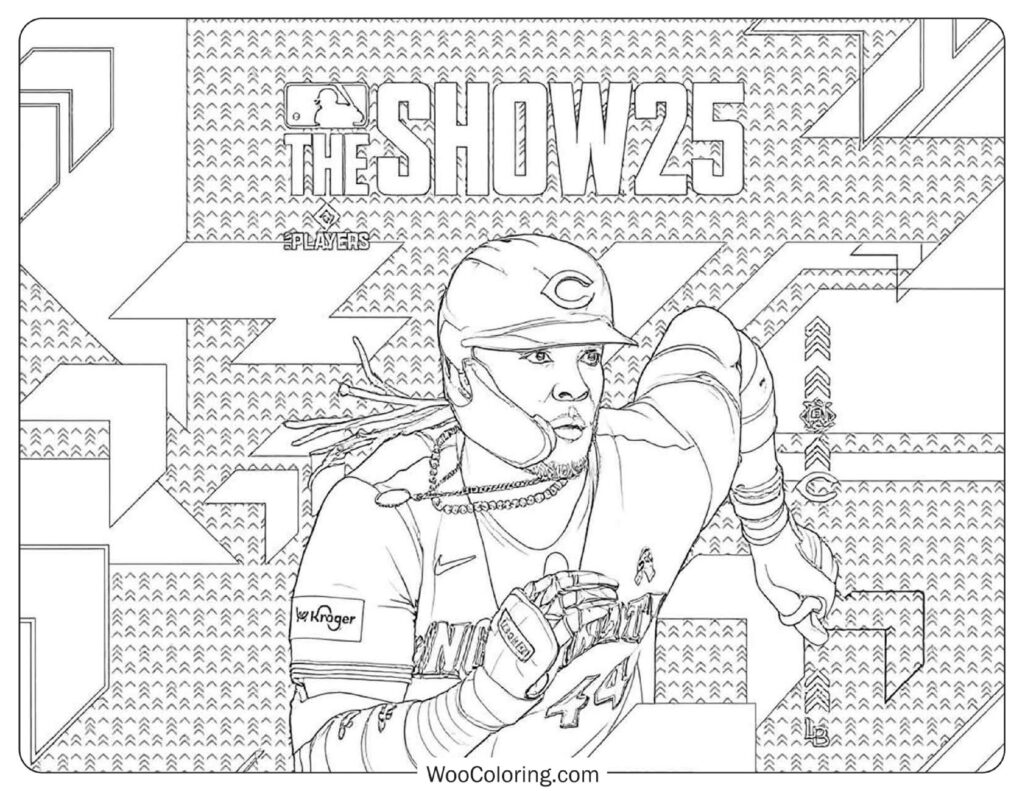 MLB The Show Baseball Player Line Art