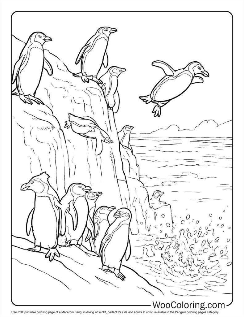 100  Penguin coloring pages  Free PDF To Print  - 92
