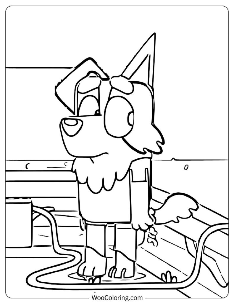 Mackenzie Looking Thoughtful on a Sunny Day Coloring Sheet
