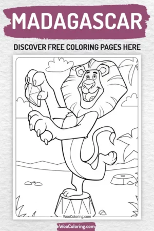 Madagascar coloring pages designs for kids