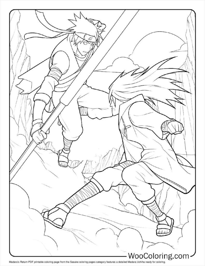 100  Sasuke coloring pages  Free PDF To Print  - 6