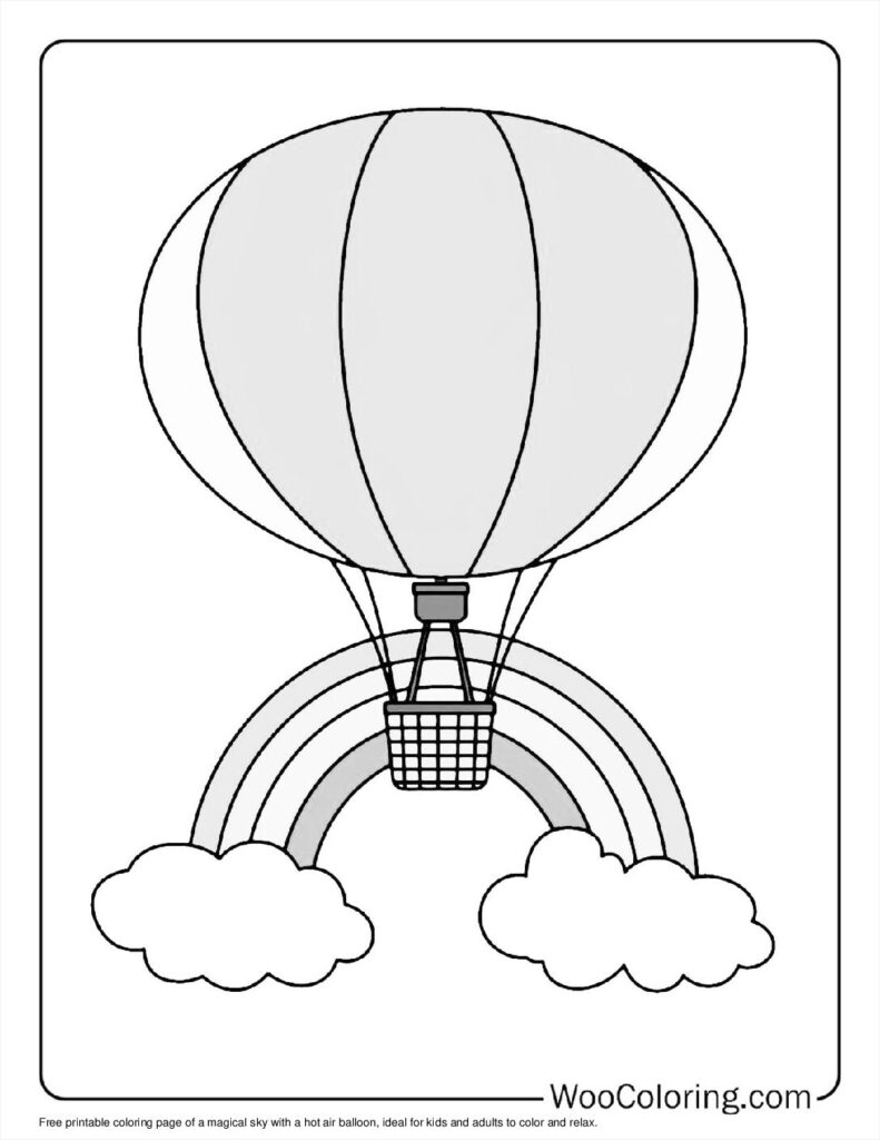 100  Hot Air Balloon coloring pages  Free PDF To Print  - 38