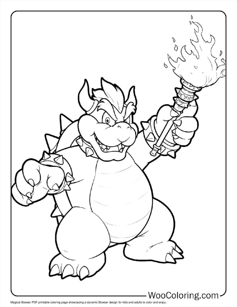 Magical Bowser To Color