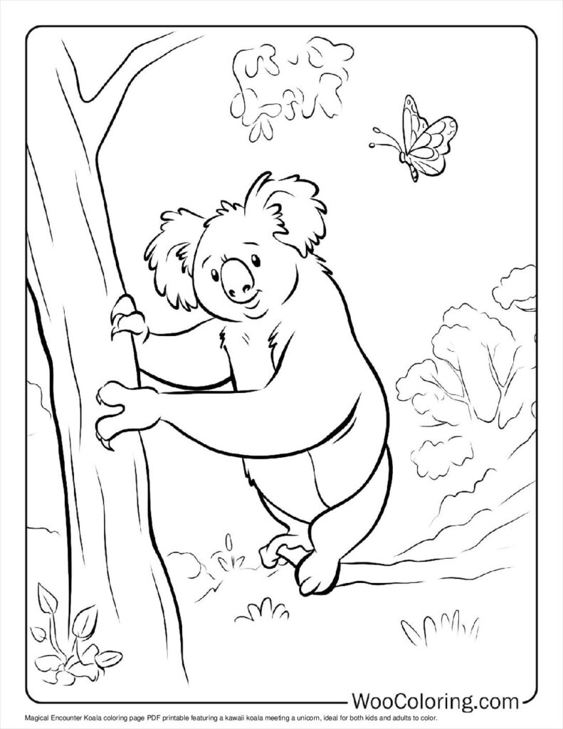 100  Koala coloring pages  Free PDF To Print  - 80