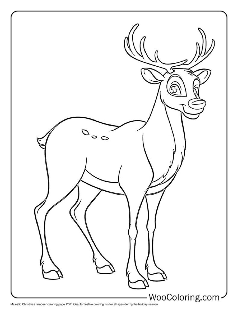100  Reindeer coloring pages  Free PDF To Print  - 37