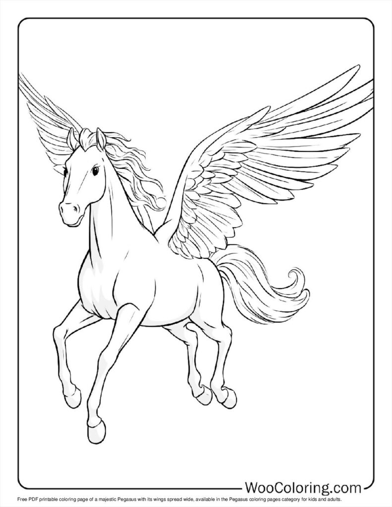 100  Pegasus coloring pages  Free PDF To Print  - 12