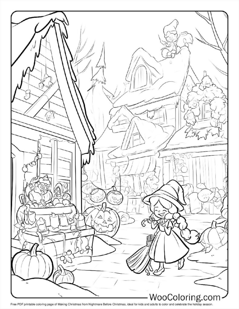 100  Nightmare Before Christmas coloring pages  Free PDF To Print  - 82