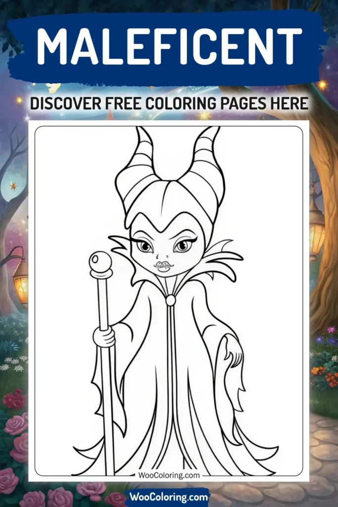 Maleficent coloring pages designs from Disney