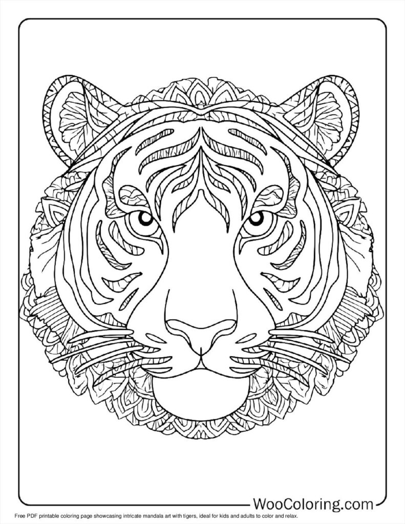 100 Tiger coloring pages Free PDF To Print - 52