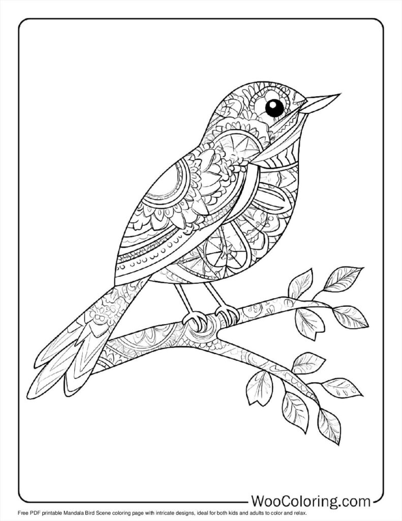 Mandala Bird Scene