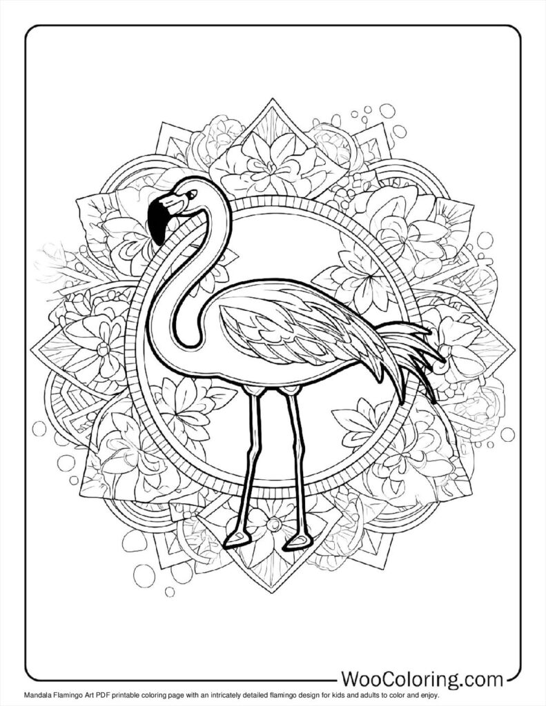 Mandala Flamingo Art