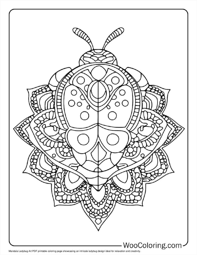 100  Ladybug coloring pages  Free PDF To Print  - 88