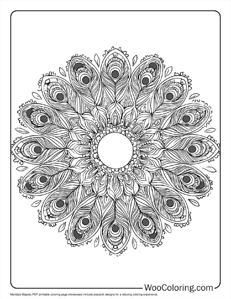 100  Peacock coloring pages  Free PDF To Print  - 7