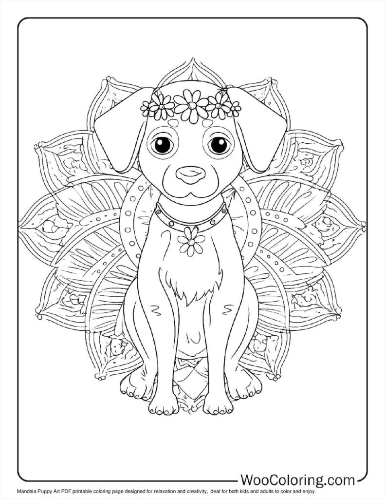 Mandala Puppy Art