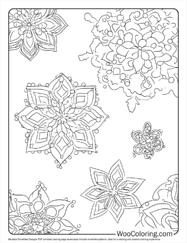 100  Snowflake coloring pages  Free PDF To Print  - 75