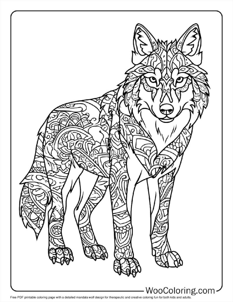 Mandala Wolf Art