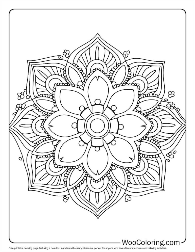 100  Flower Mandala coloring pages  Free PDF To Print  - 27