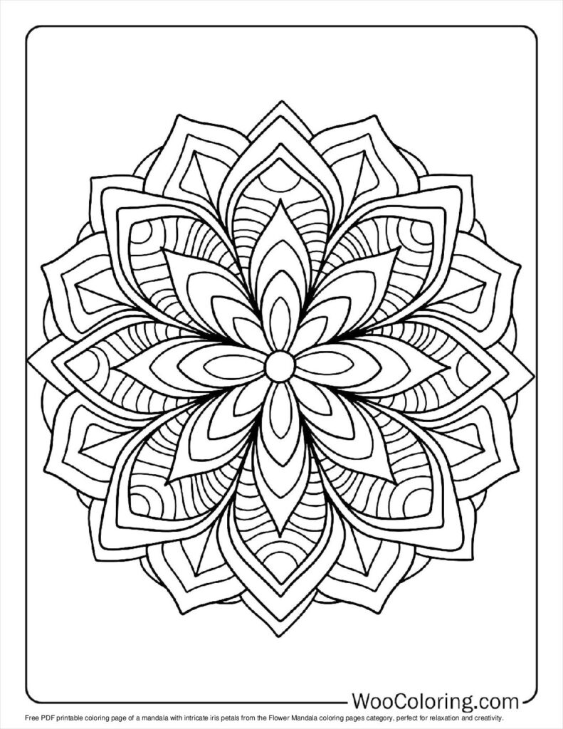 100  Flower Mandala coloring pages  Free PDF To Print  - 14