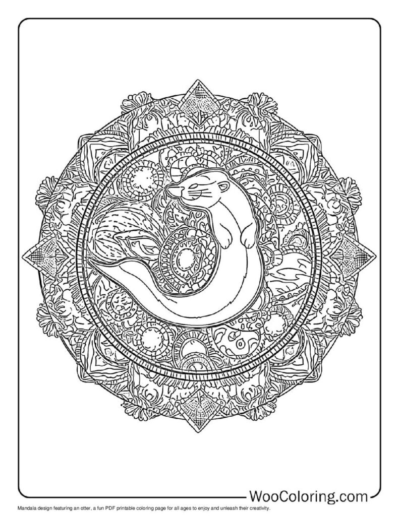 100  Otter coloring pages  Free PDF To Print  - 24