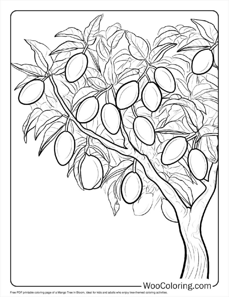 100  Tree coloring pages  Free PDF To Print  - 42
