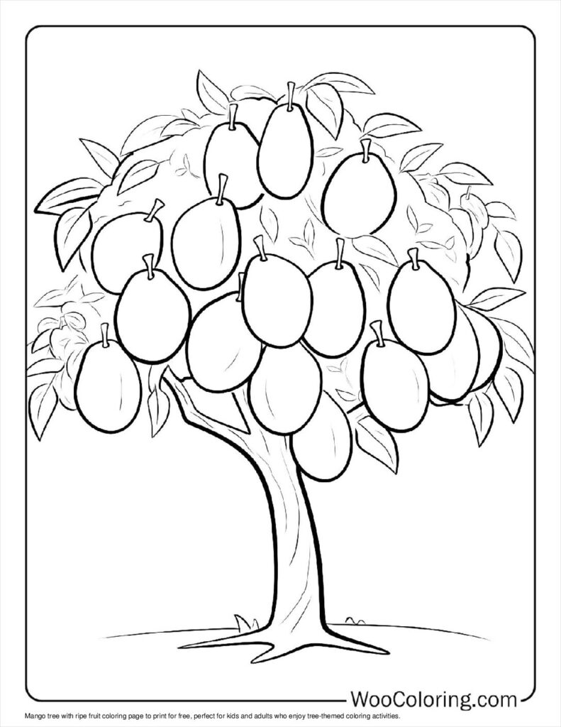 100  Tree coloring pages  Free PDF To Print  - 7