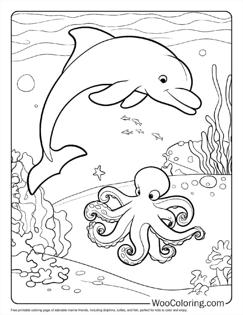 100  Dolphin coloring pages  Free PDF To Print  - 89