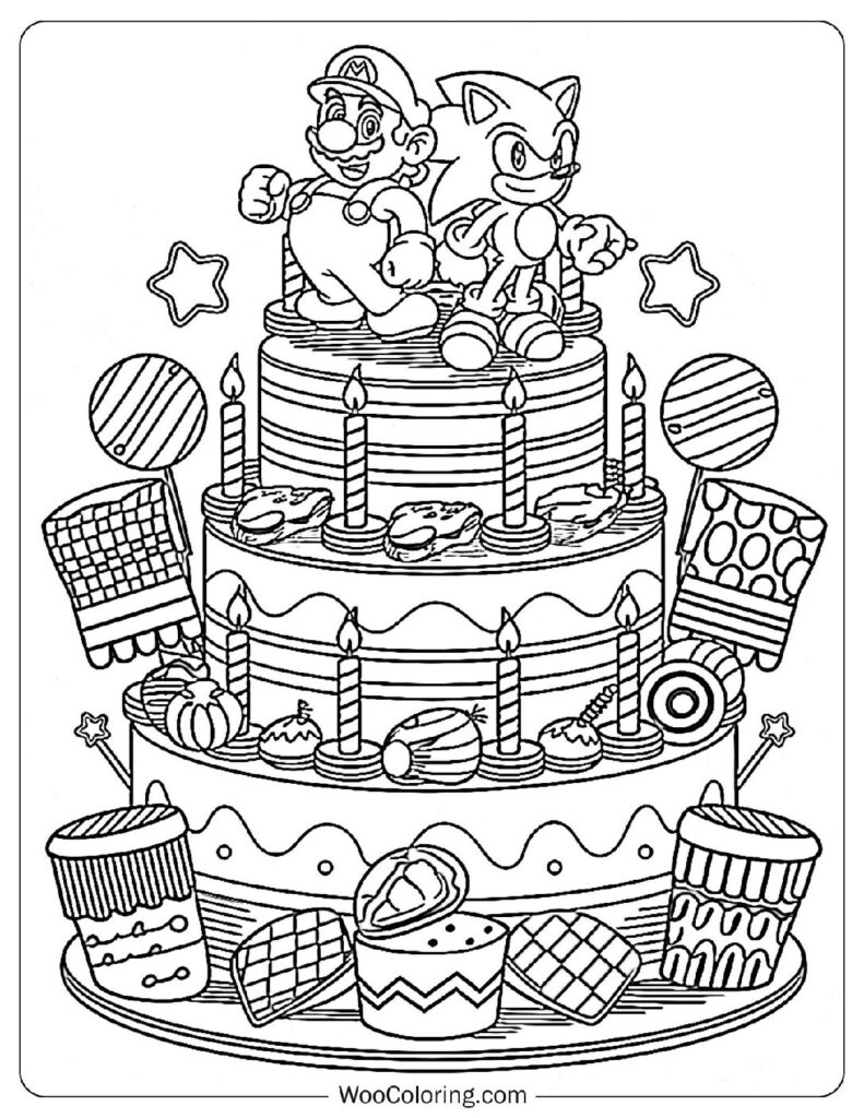 36 Cake Coloring Pages  Free PDF To Print  - 79