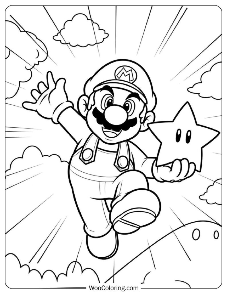 Mario Using a Super Star Power