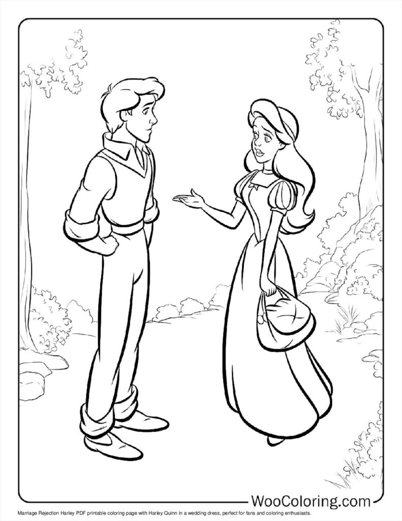 Marriage Rejection Harley Coloring In For Kids